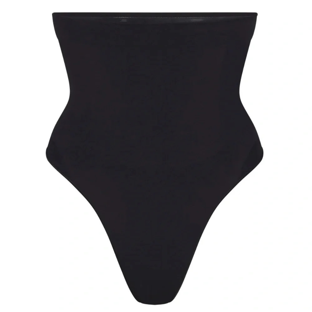 NEW SKIMS Seamless Sculpt High Waisted-Thong Onyx Size S